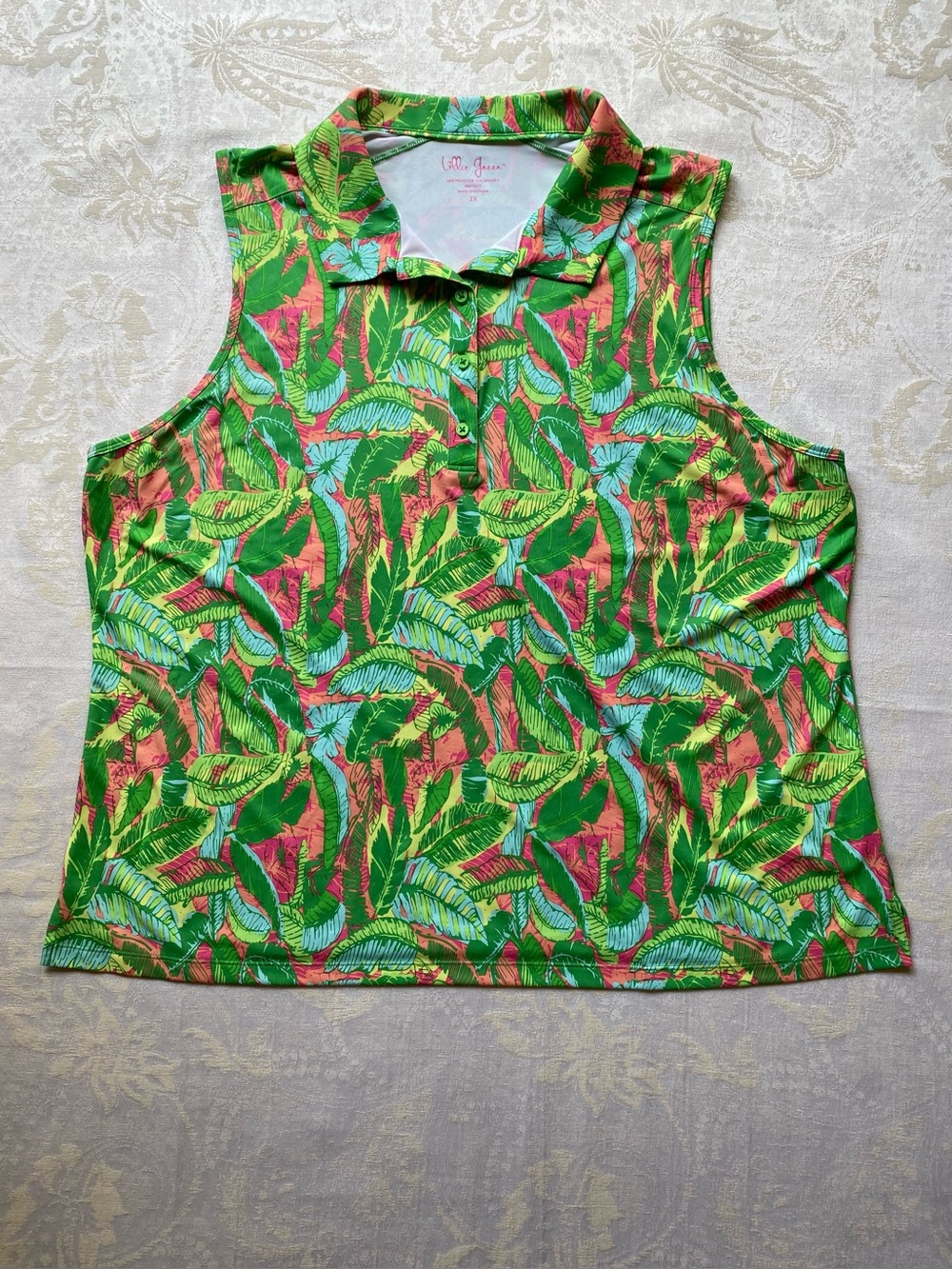 Lillie Green by Lilly Pulitzer Sleeveless Polo Tank Top